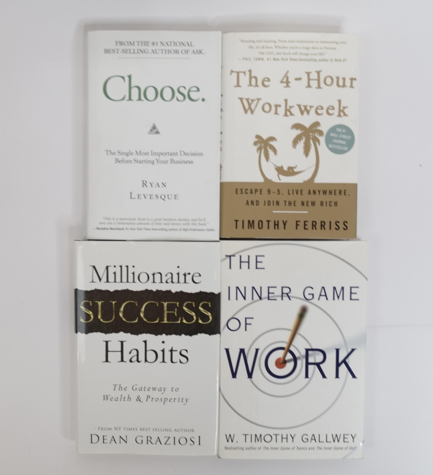Business Success Mindset Book Lot 4 Ferriss Graziosi Levesque Gallwey