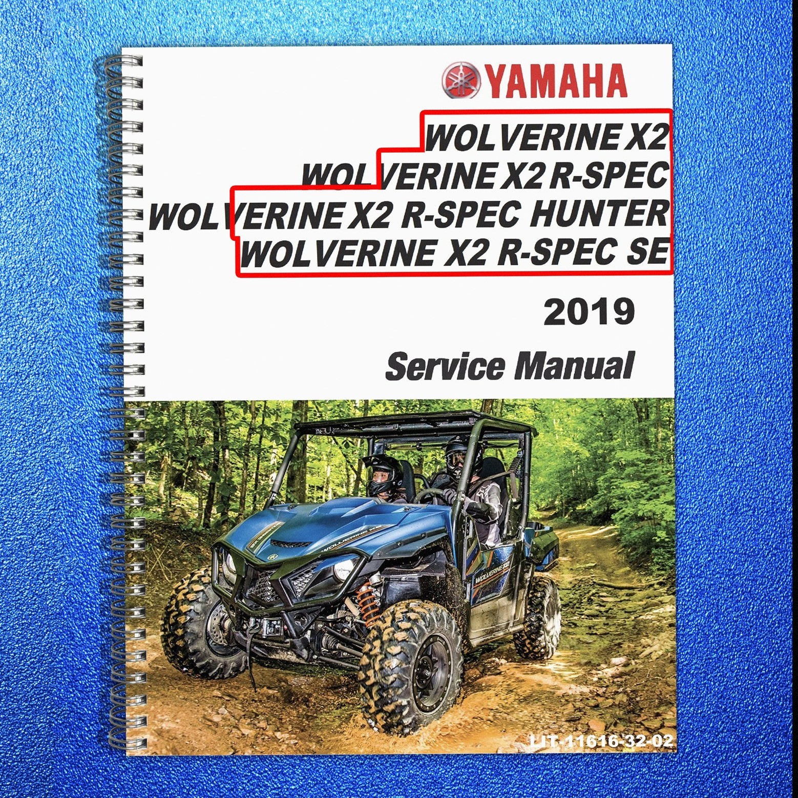 YAMAHA Wolverine X2 UTV Service Manual 2019, BIND, FRONT & BACK, XL FOLDOUT PAGE