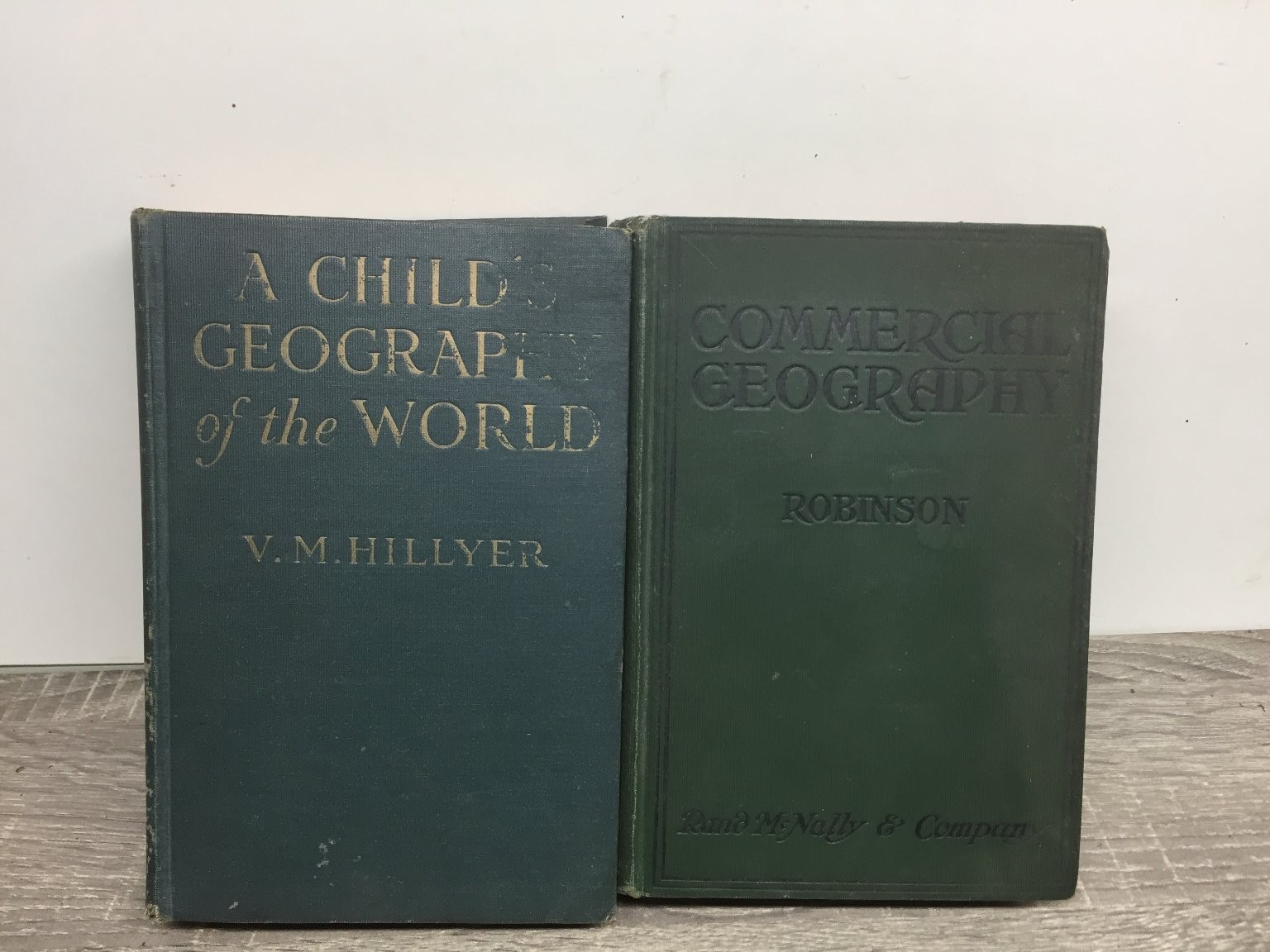 A Child’s Geography of the World & Commercial Geography V.M. Hillyer Book Lot