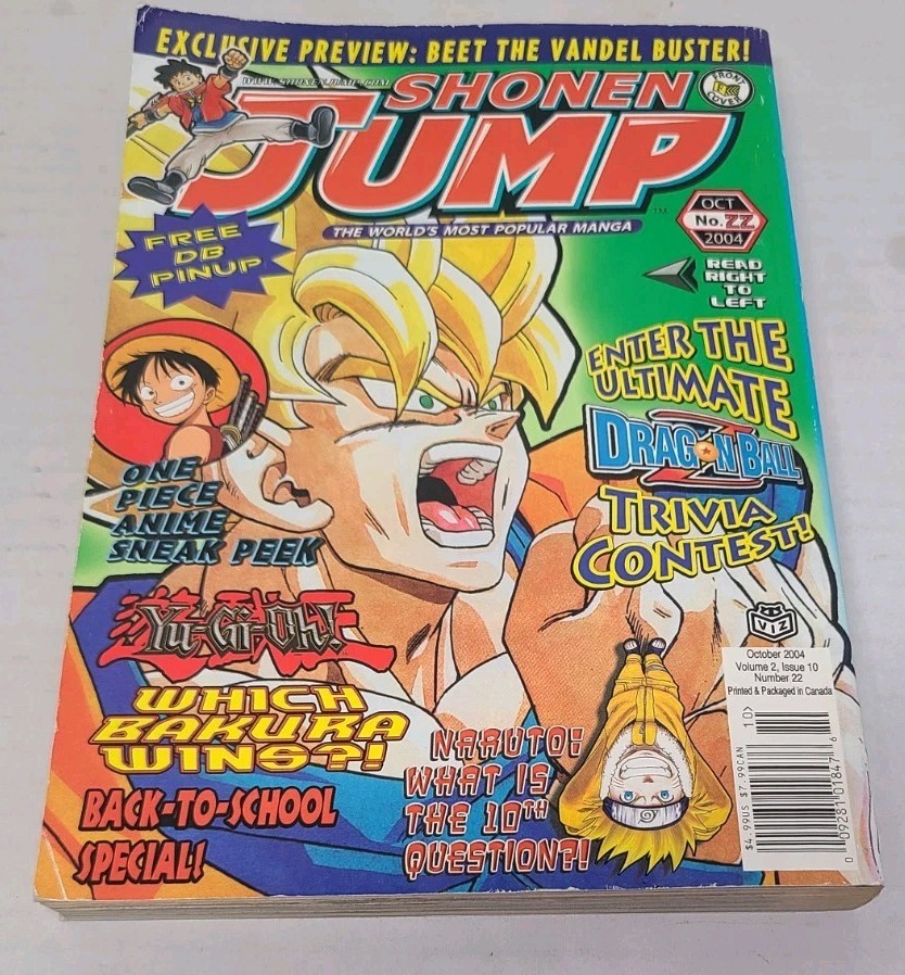 Shonen Jump Magazine October 2004 Volume 2 Issue 10 Magazine With Poster DBZ