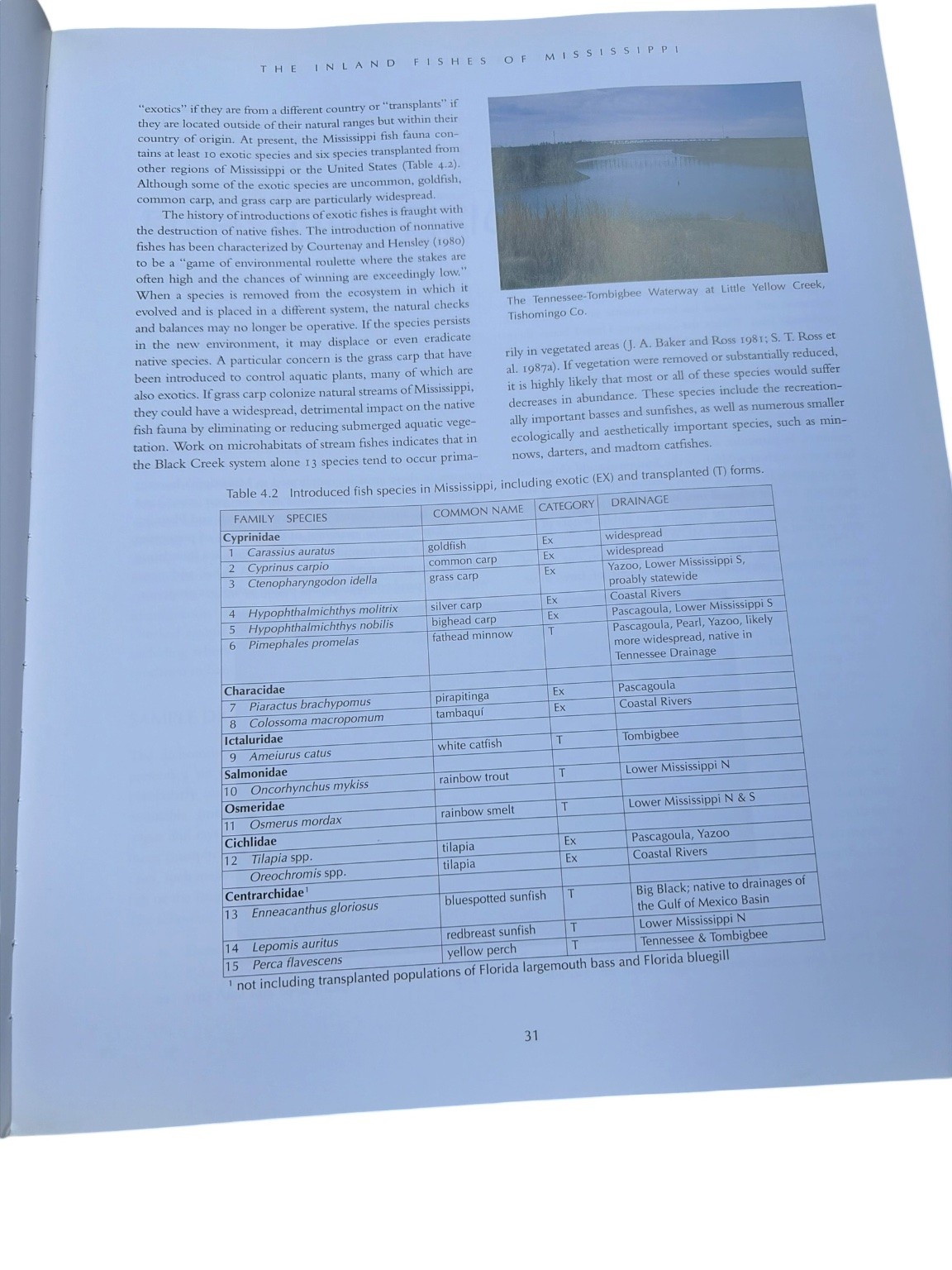 Inland Fishes of Mississippi Ross 2001 First Printing Natural History Guide