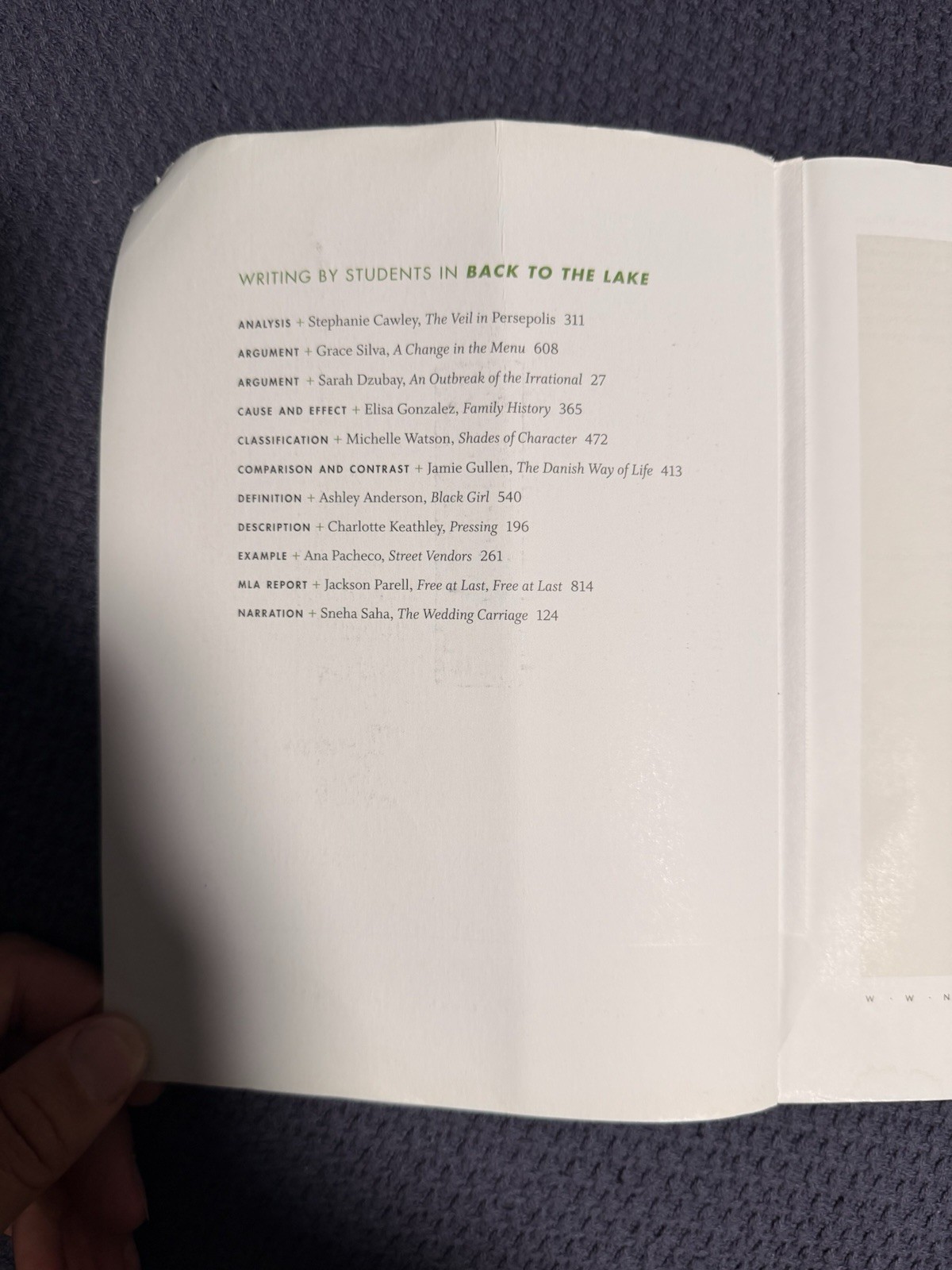 Back to the Lake 5th Ed Thomas Cooley Paperback Writing Textbook