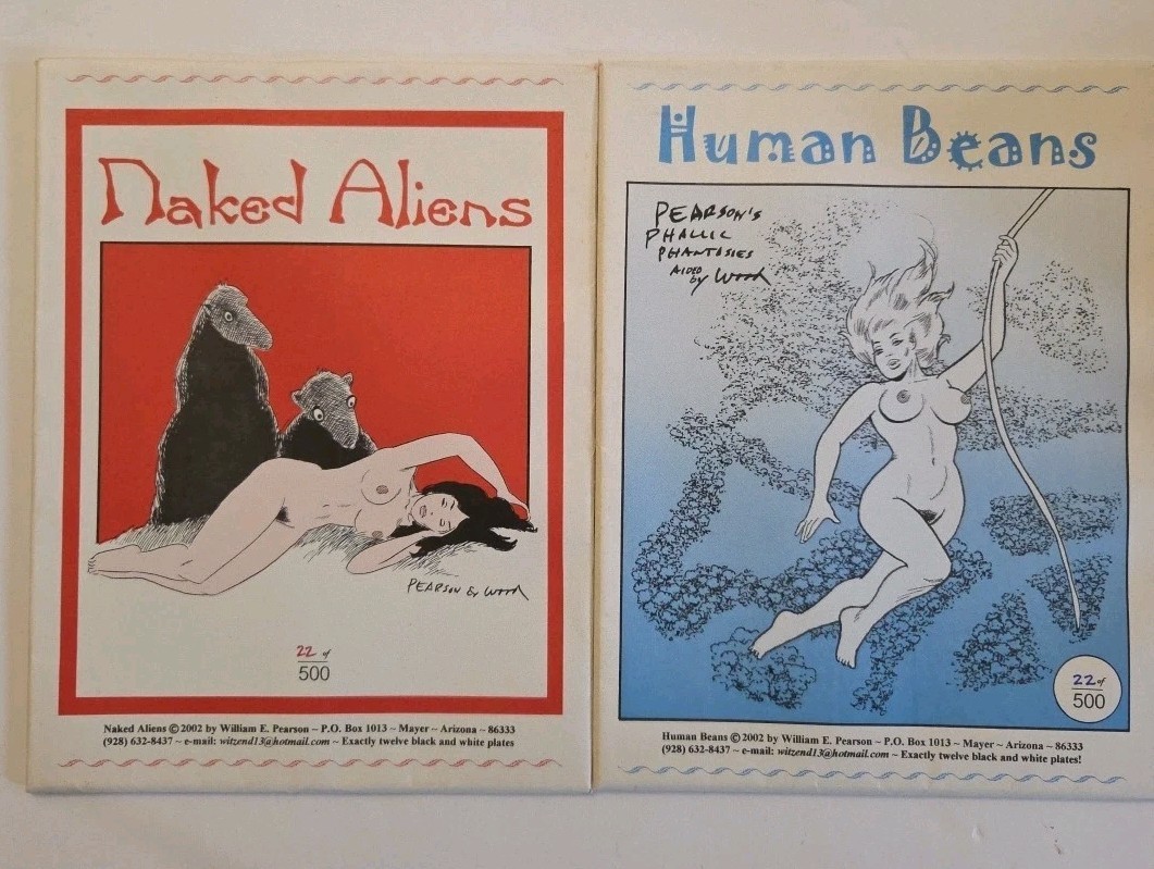 Naked Aliens & Human Beans #22/500 Signed William E Pearson & Wally Wood-Pearson