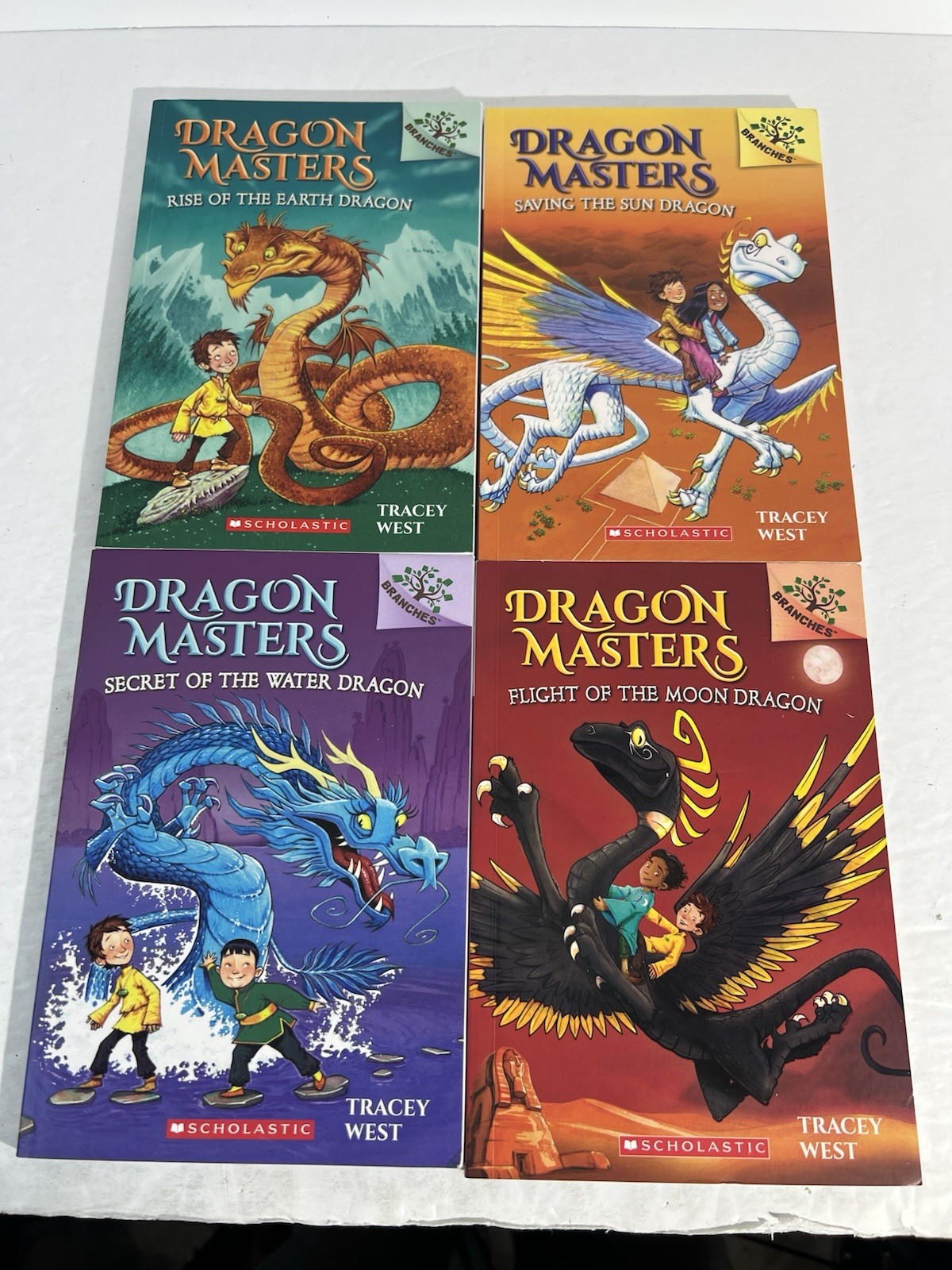 LOT OF 4 BRANCHES BOOKS DRAGON MASTERS 1-3 & 6 Tracy West Paperback
