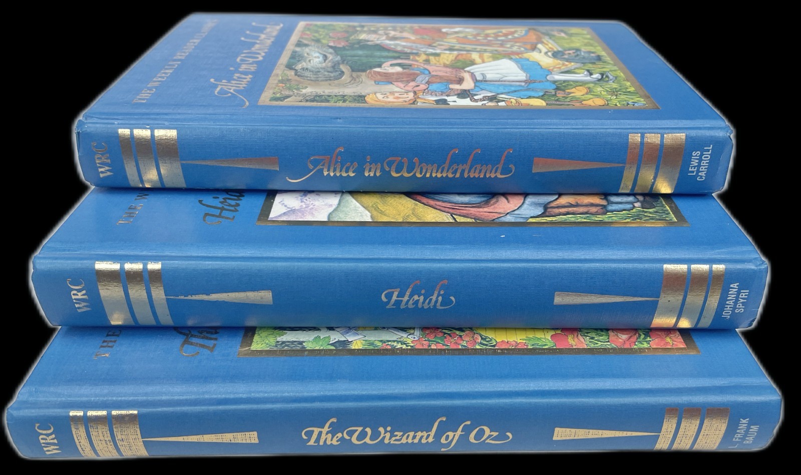 3 Weekly Reader Classics Hardback Book Heidi Alice Wonderland Wizard Oz 1983