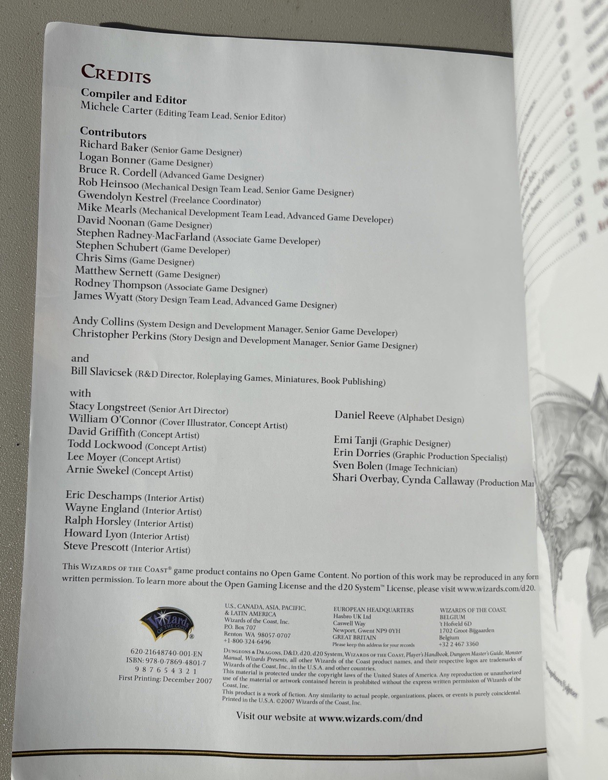 4e Wizards Presents: Races and Classes AD&D 4th Edition Dungeons & Dragons
