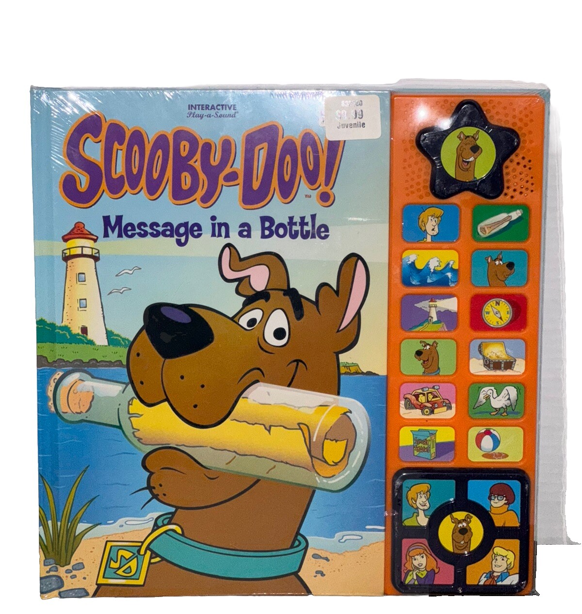 Scooby-Doo! MESSAGE IN A BOTTLE Interactive Play-A-Sound Book 2004 – New sealed!