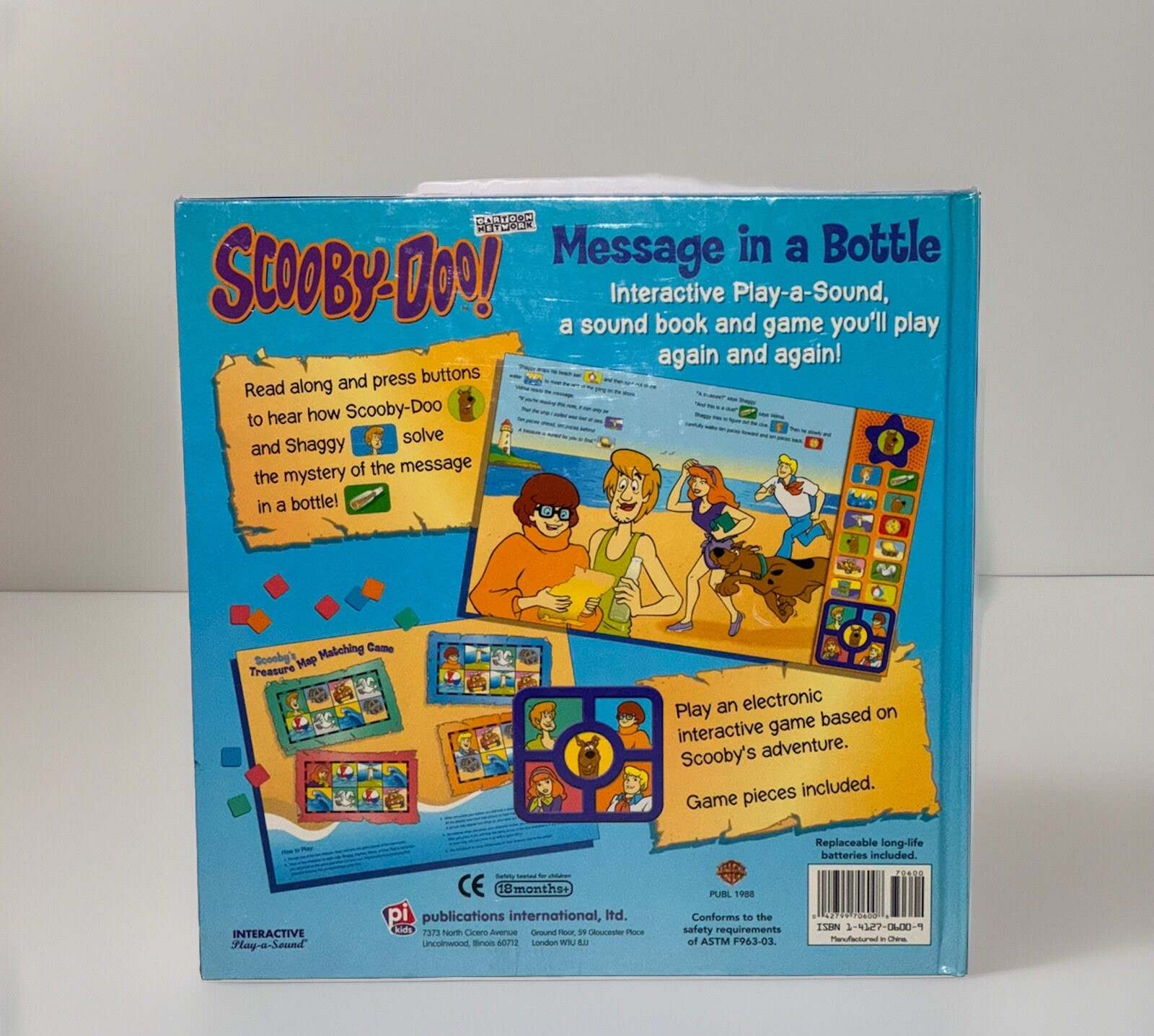Scooby-Doo! MESSAGE IN A BOTTLE Interactive Play-A-Sound Book 2004 – New sealed!
