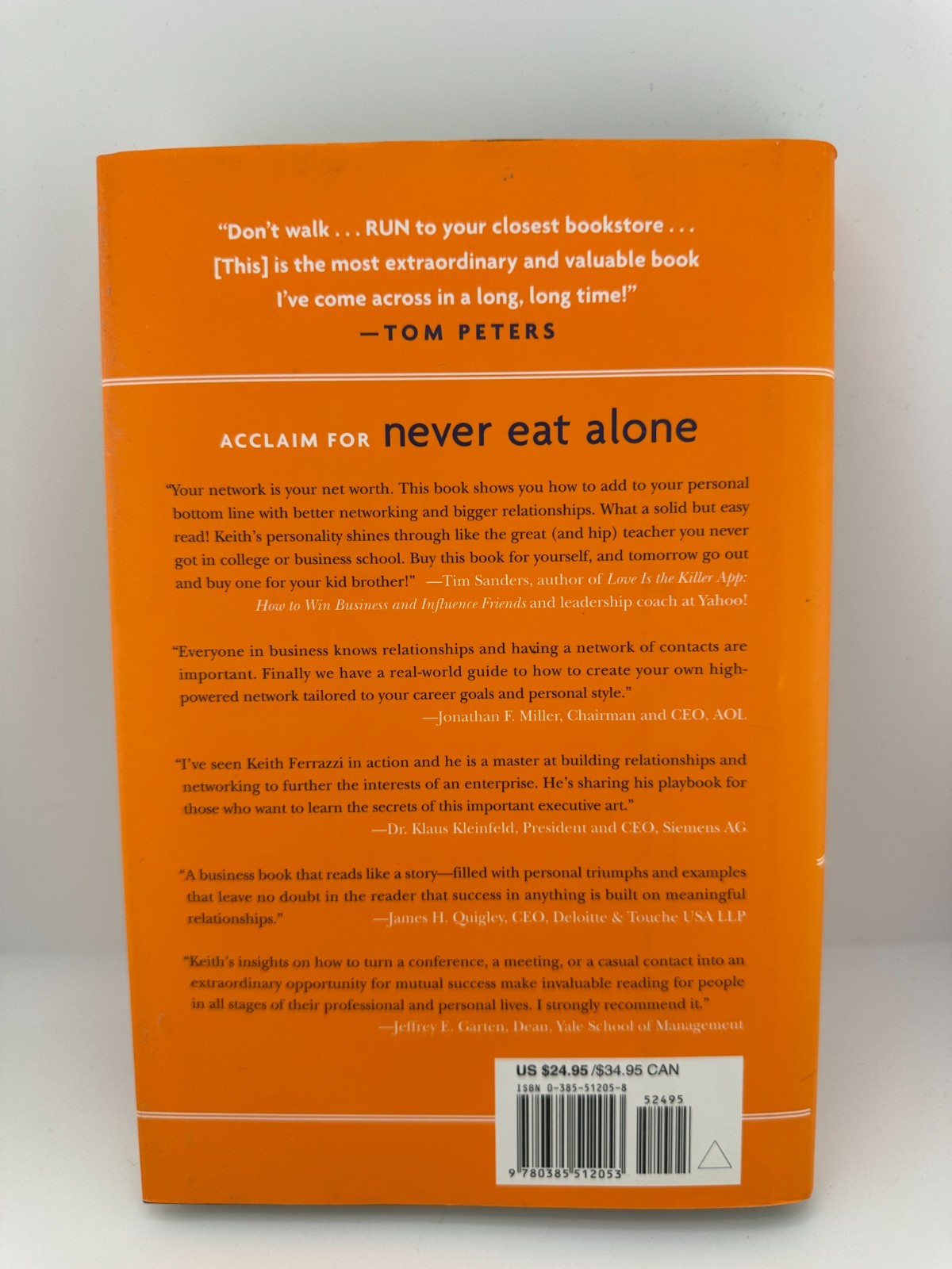 Never Eat Alone Keith Ferrazzi 1st Ed 2005 HC Networking Business Bestseller