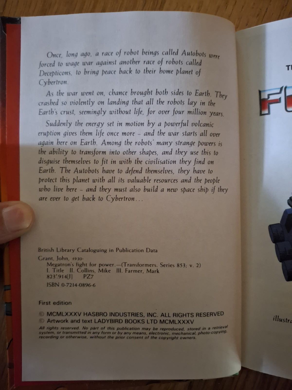 Vintage Transformers Books Laserbeaks Fury Megatrons Fight For Power Decepticon