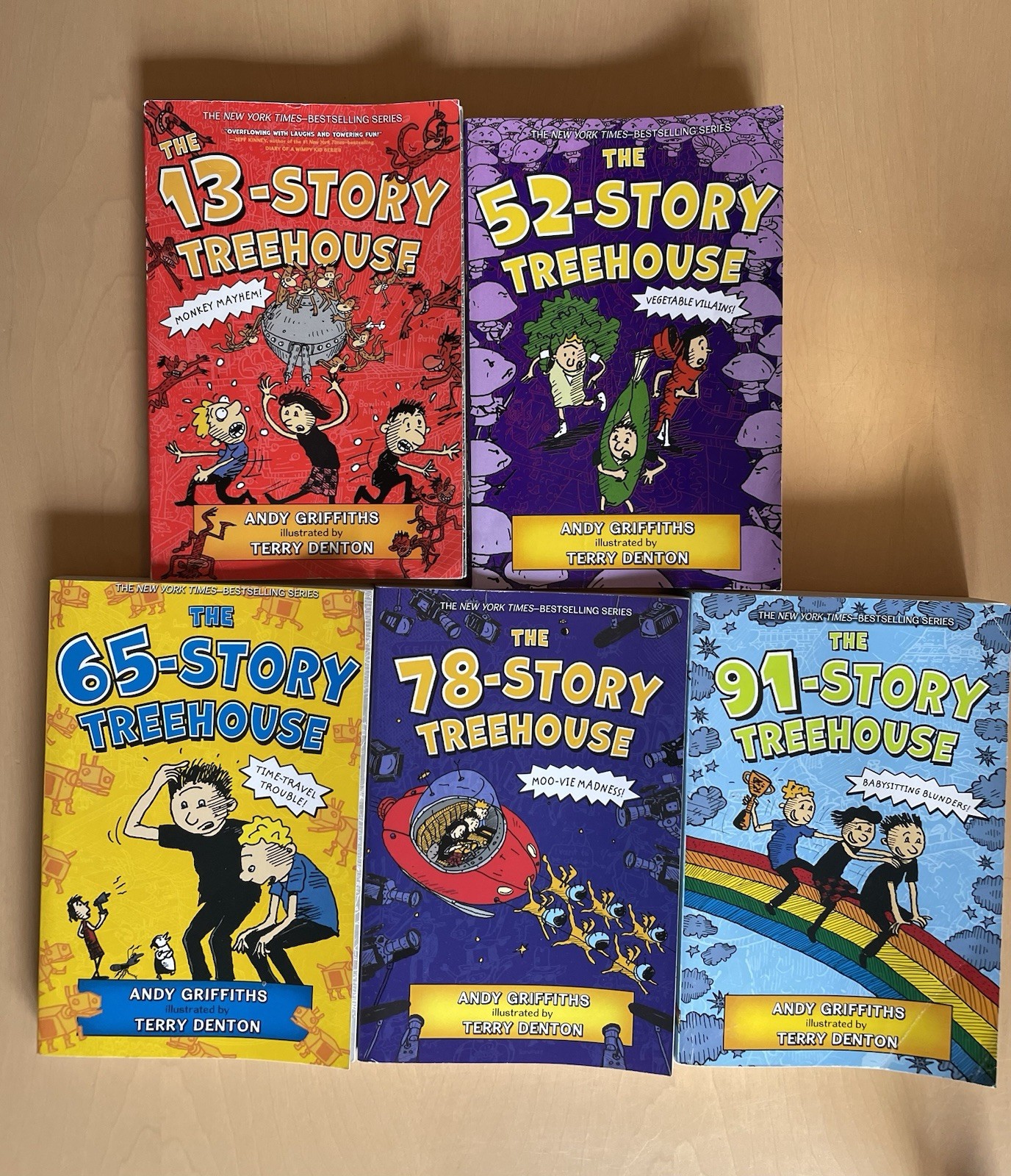 5 Treehouse Books, Paperback, Very Good Condition