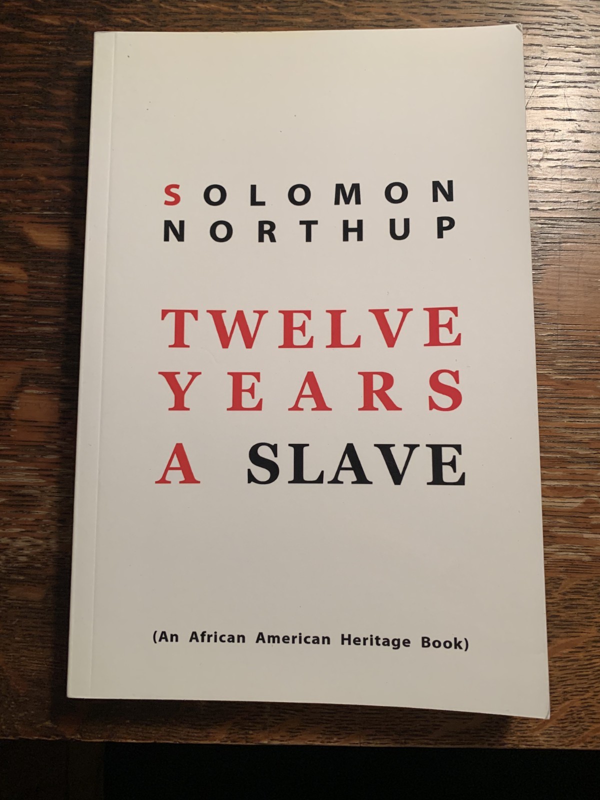 Twelve Years a Slave paperback book By Solomon Northup