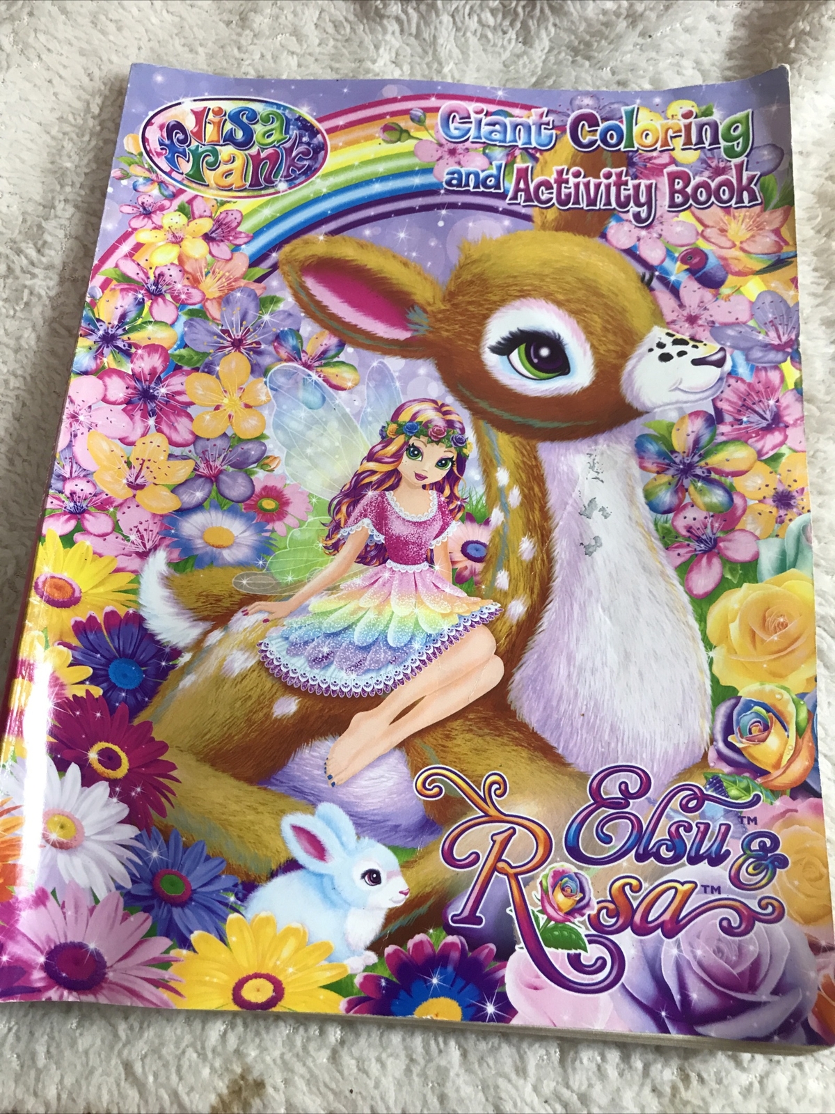 Lisa Frank Elsu And Rosa Coloring And Activity Book 70+ Pages Uncolored USA