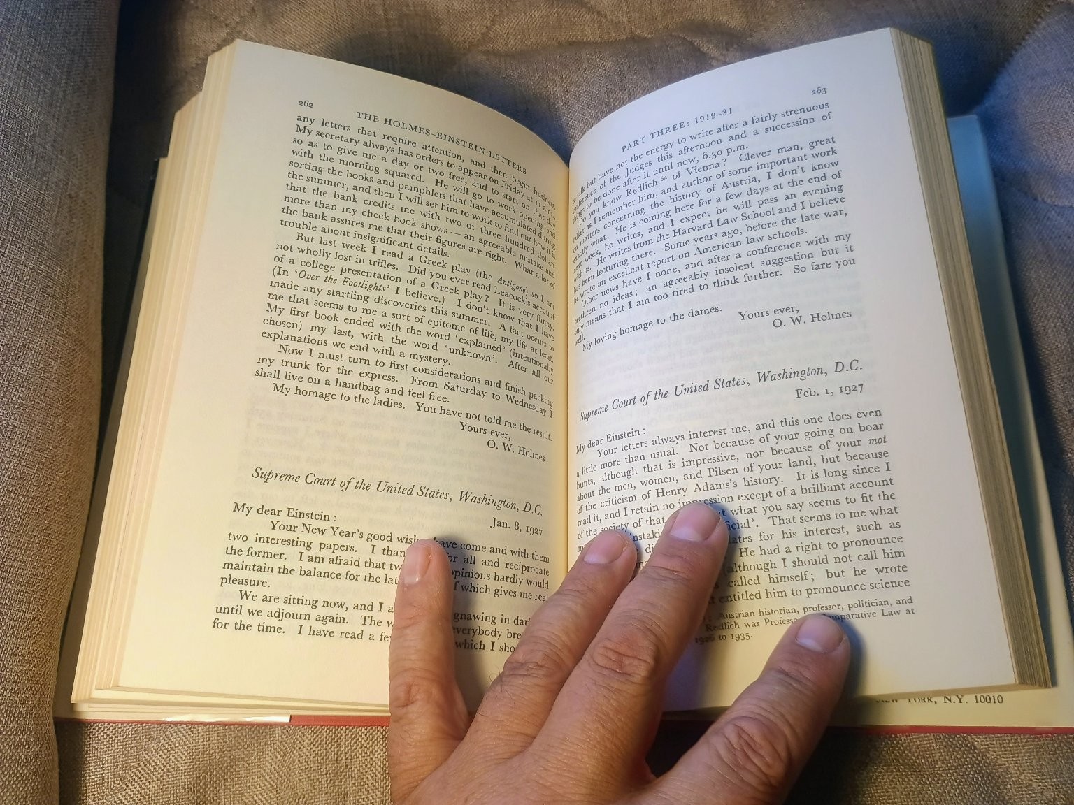 Holmes-Einstein Letters Peabody 1965 Second Printing History St. Martin’s Press