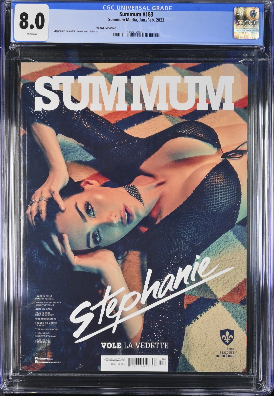Summum Magazine #183- CGC 8.0 – Stéphanie Beaudoin Cover – 2023 – Sexy Comics