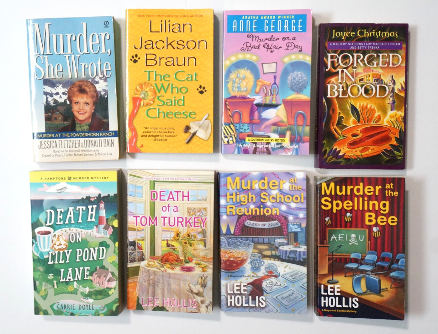 COZY MYSTERY Books Lot 8 Cats Baking Murder Lee Hollis Fiction Cosy Novels