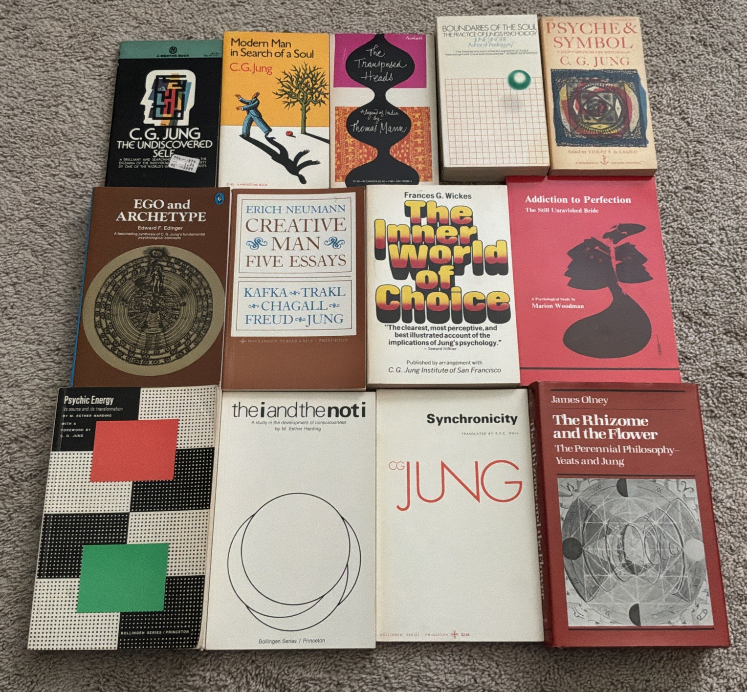 13 Book Lot – About & By C. G. Jung – Psychology Jungian – Vintage – Psychic Man