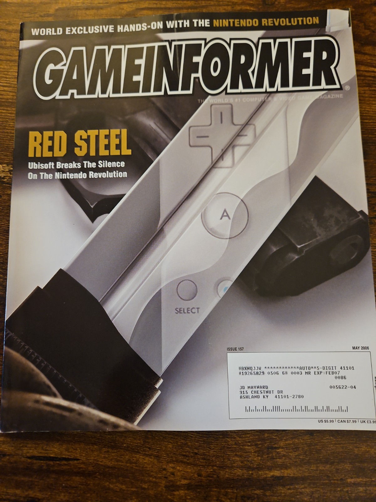 GAME INFORMER MAGAZINE ISSUE 157 MAY 2006 RED STEEL NINTENDO REVOLUTION