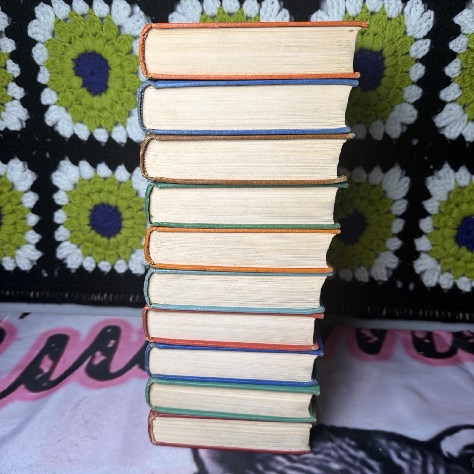 Vintage The Junior Classics Complete 10 Volume Set 1957 Collier Rainbow Spines