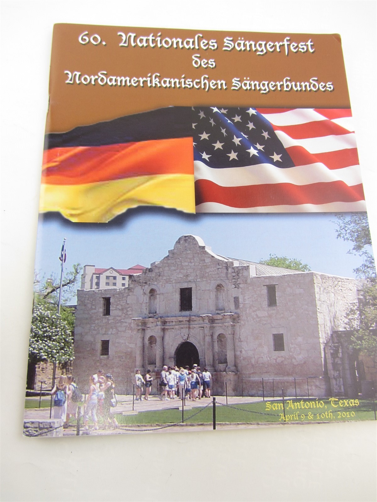 Nationales Sangerfest San Antonio TX 2010 SONG BOOK 58 pages 8.5″x11″