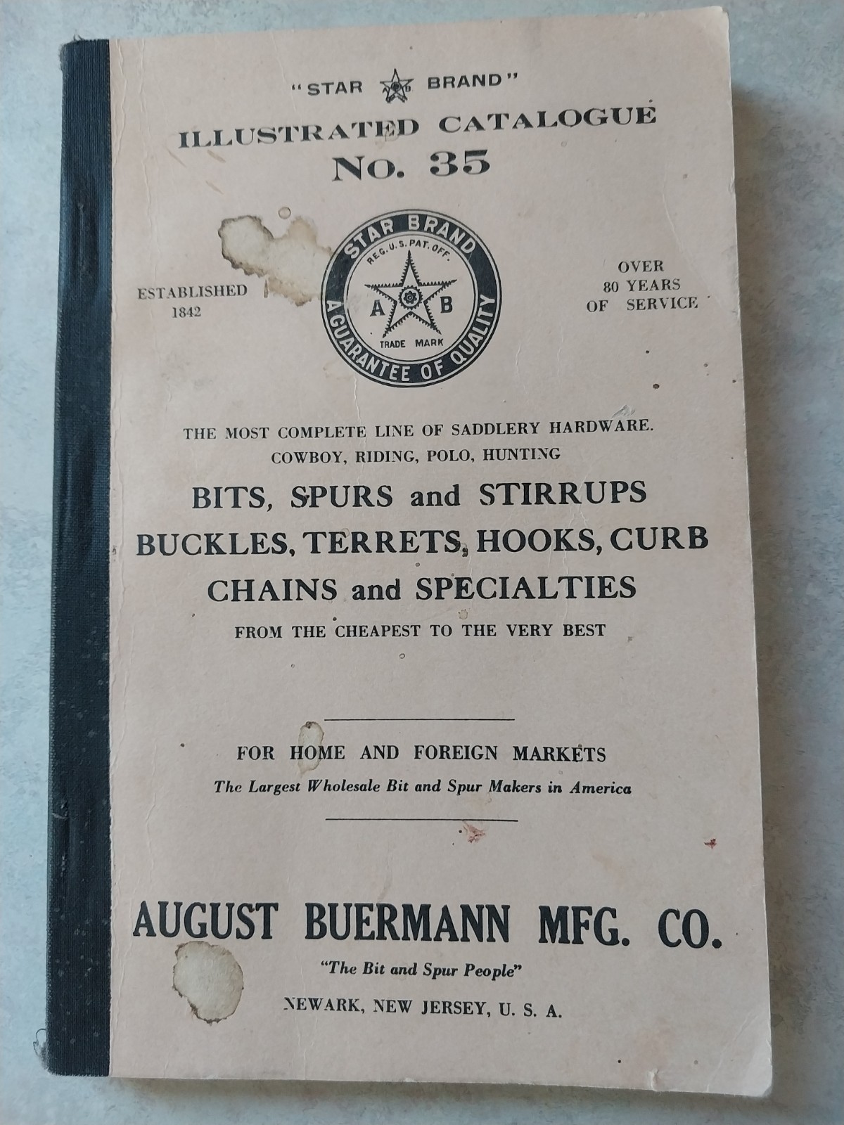 Catalogue No. 35 Bits, Spurs, Stirrups, Hardware – AUGUST BUERMANN MFG. CO.