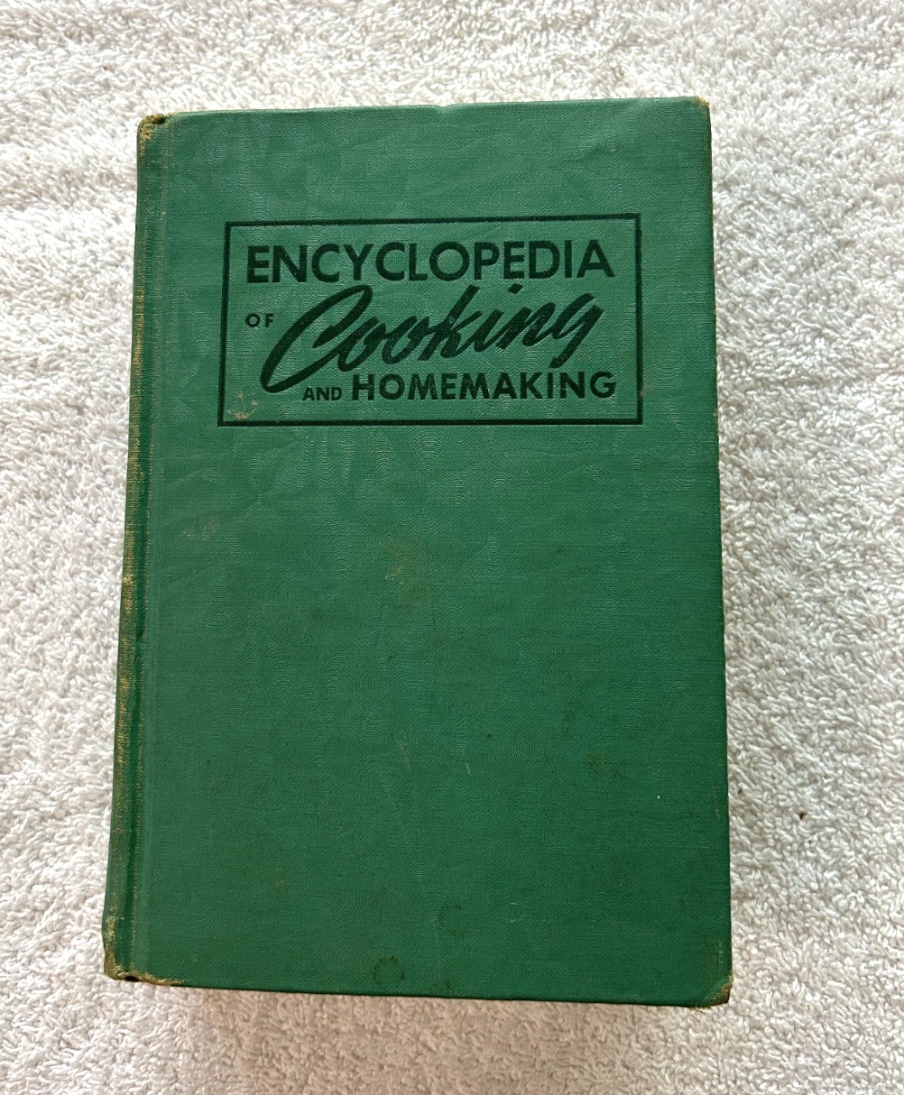 Rare Vintage Cookbook Encyclopedia of Cooking and Homemaking 1939 tabbed Clean