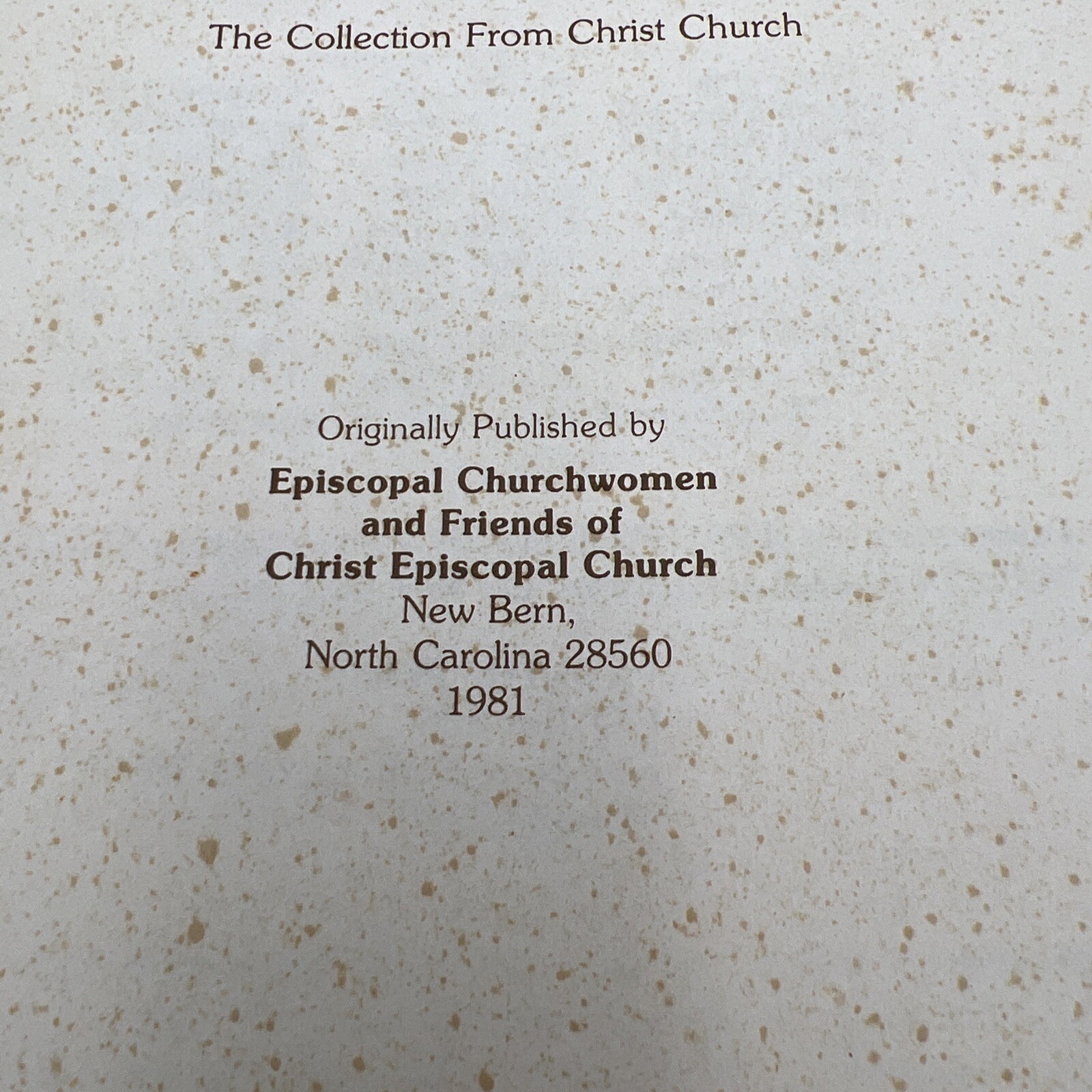 Pass the plate the collection from Christ church 1981 episcopal churchwomen
