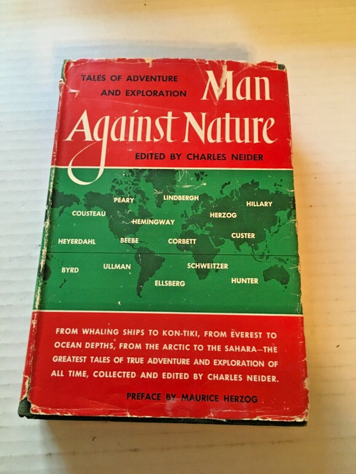 Man Against Nature Edited by Charles Neider 1954 1st Edition Hardcover Book