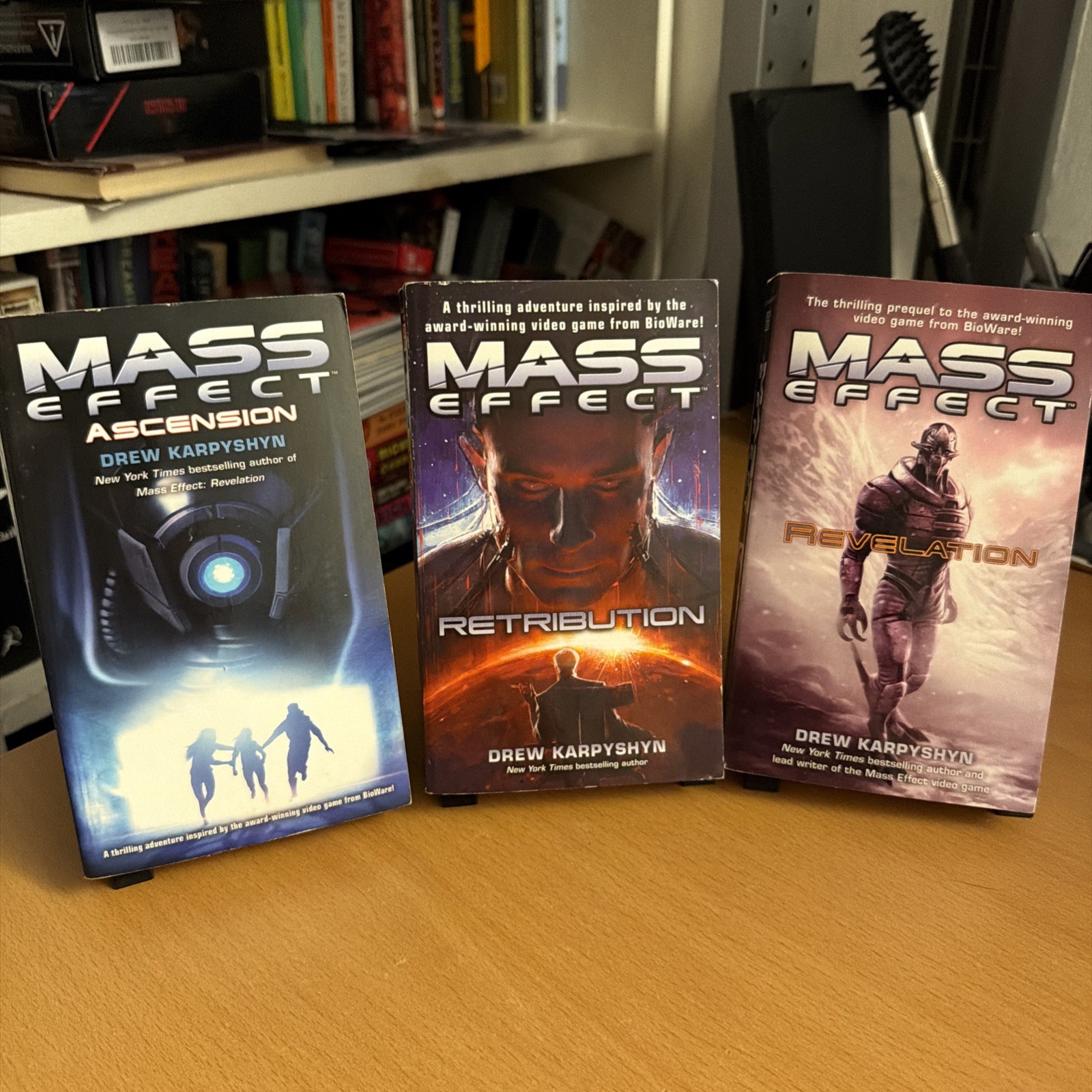 MASS EFFECT Paperback Lot 3 Novels Ascension/Retribution/Revelation by Karpyshyn