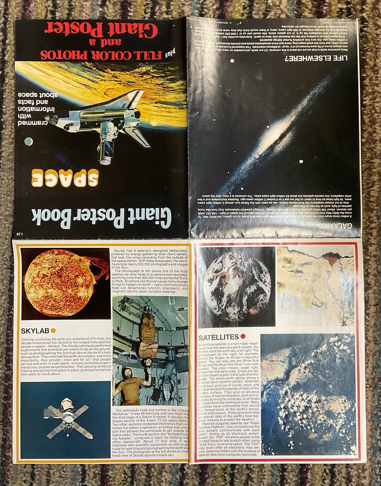 GIANT POSTERBOOK: SPACE (1979) Watermill Press; Space Shuttle, Skylab Foldout