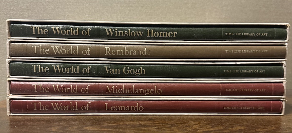 Time Life Library of Art 5 Book Set Van Gogh Rembrandt Leonardo Michelangelo
