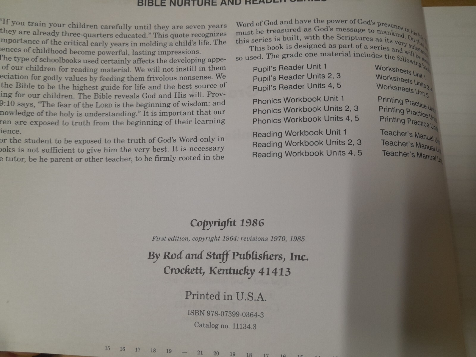 Rod and Staff — Printing Practice, Units 4, 5 (1986)