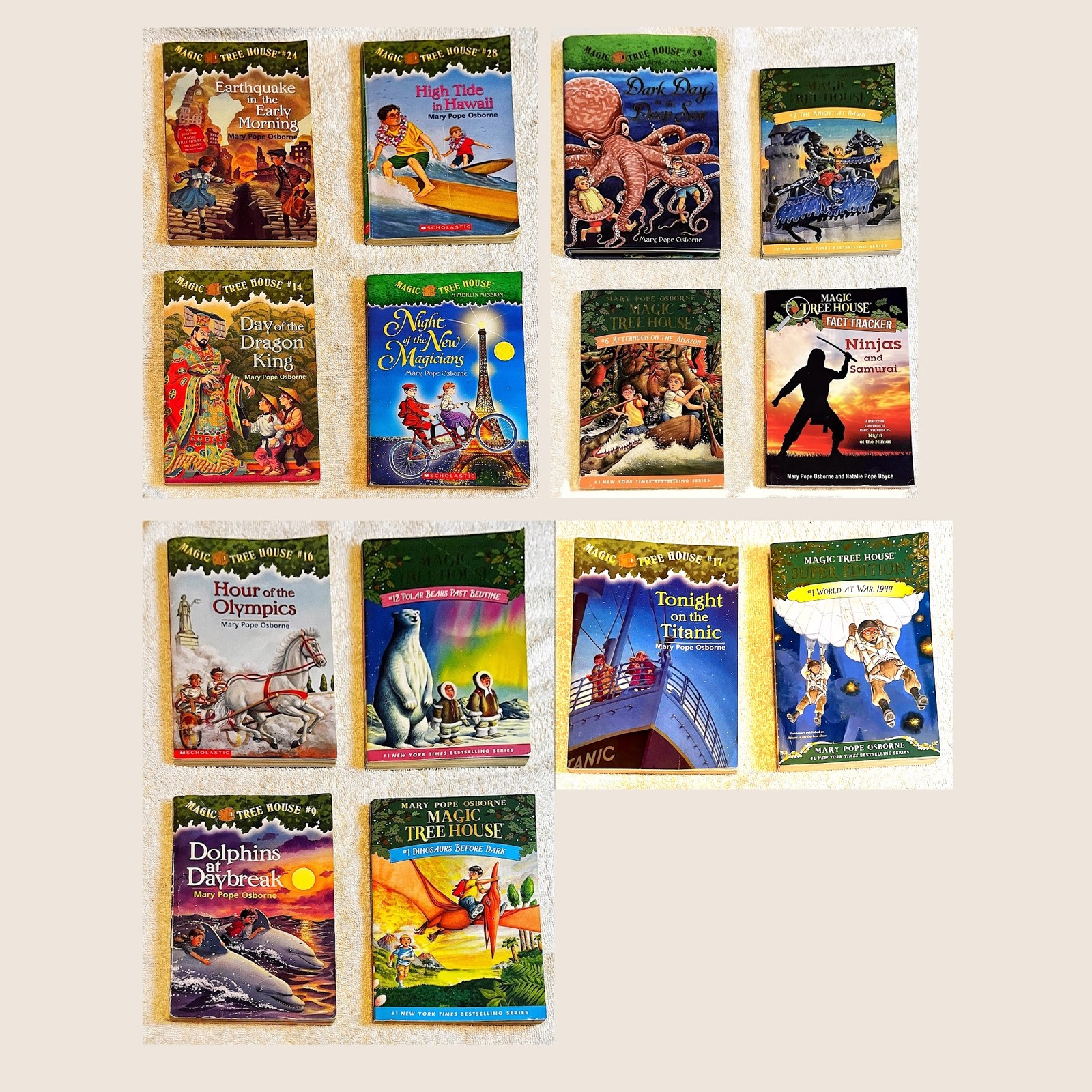 Magic Tree House Lot 13 Mary Pope Osborne Chapter Books Softcover Kids Book,Bund