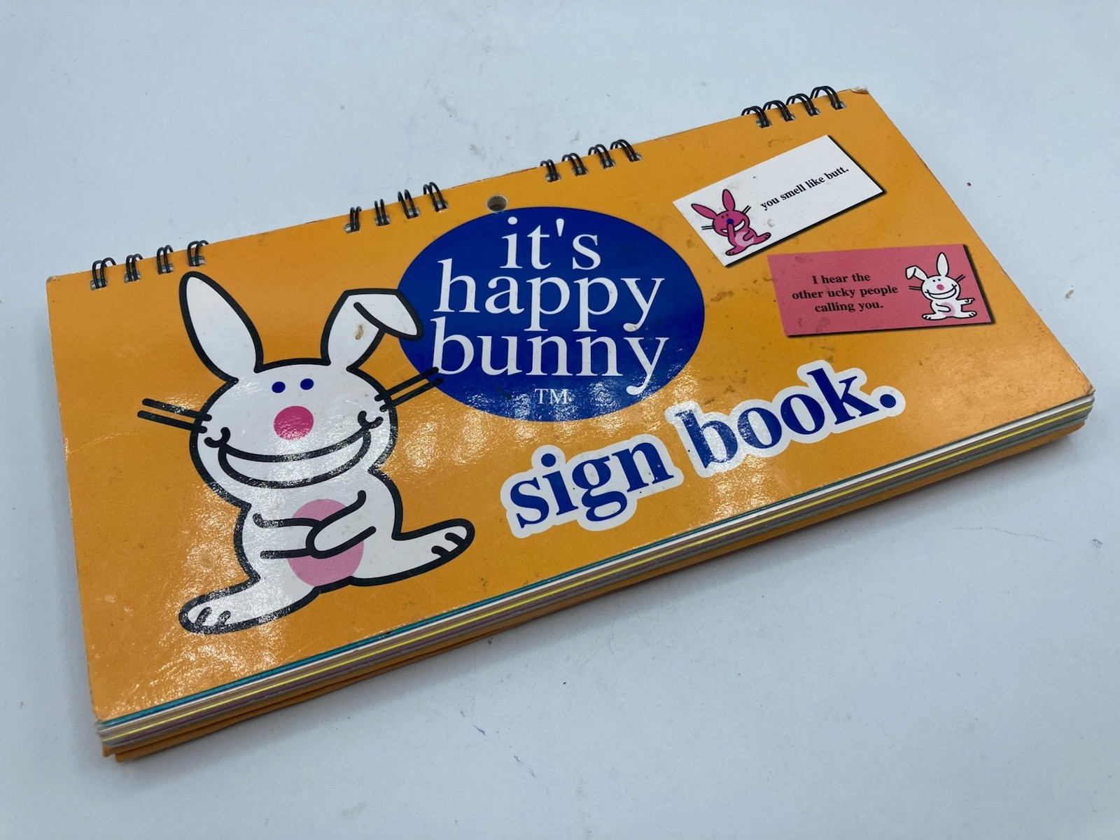 2003 It’s Happy Bunny Sign Book #1444 Wall Or Desk Humor Jim Benton