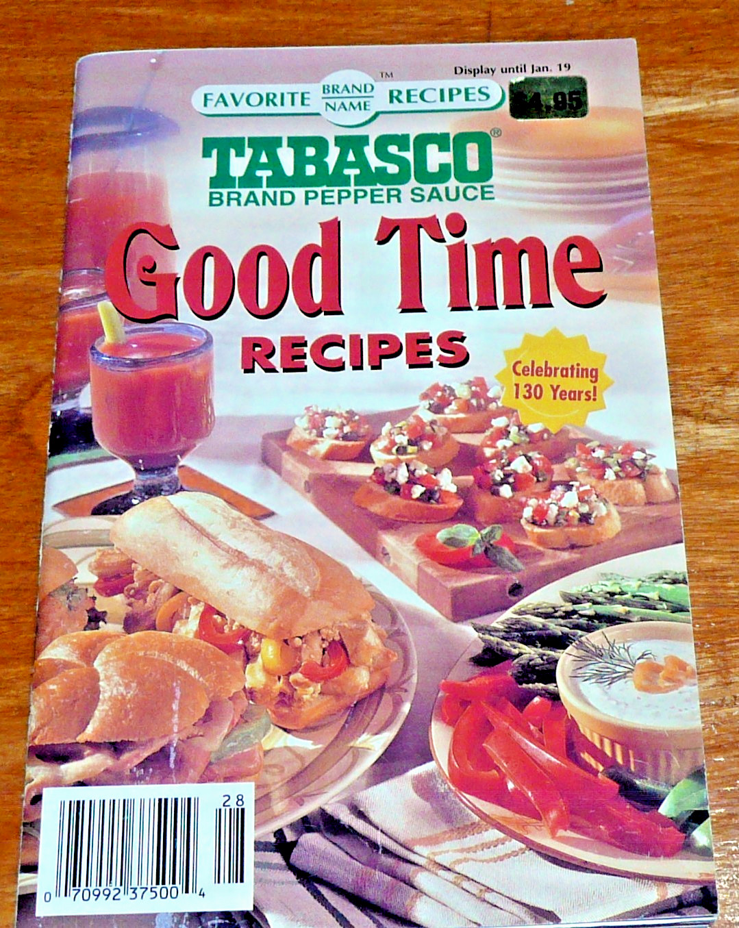 TABASCO Brand Pepper Sauce GOOD TIME RECIPES *(Favorite Brand Name Recipes) VGC+
