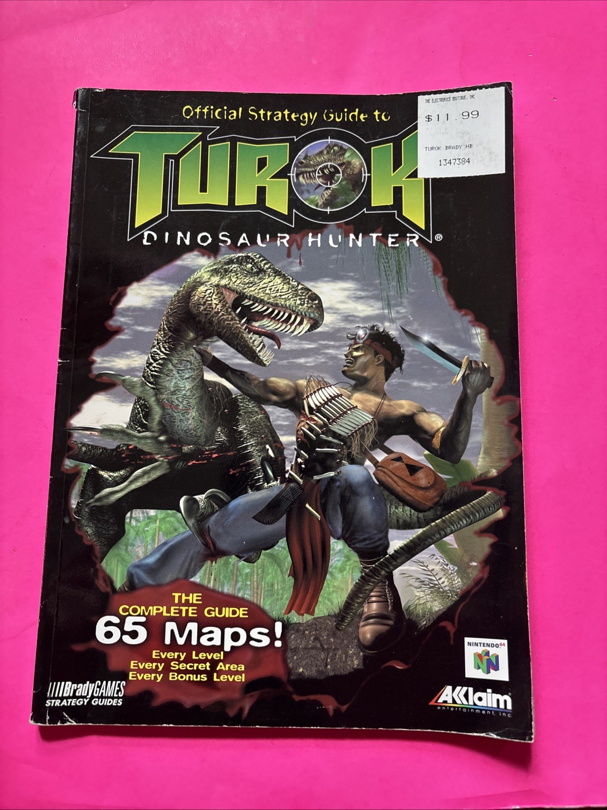 Turok Dinosaur Hunter Official Strategy Guide by David Cassady Brady Games 1997