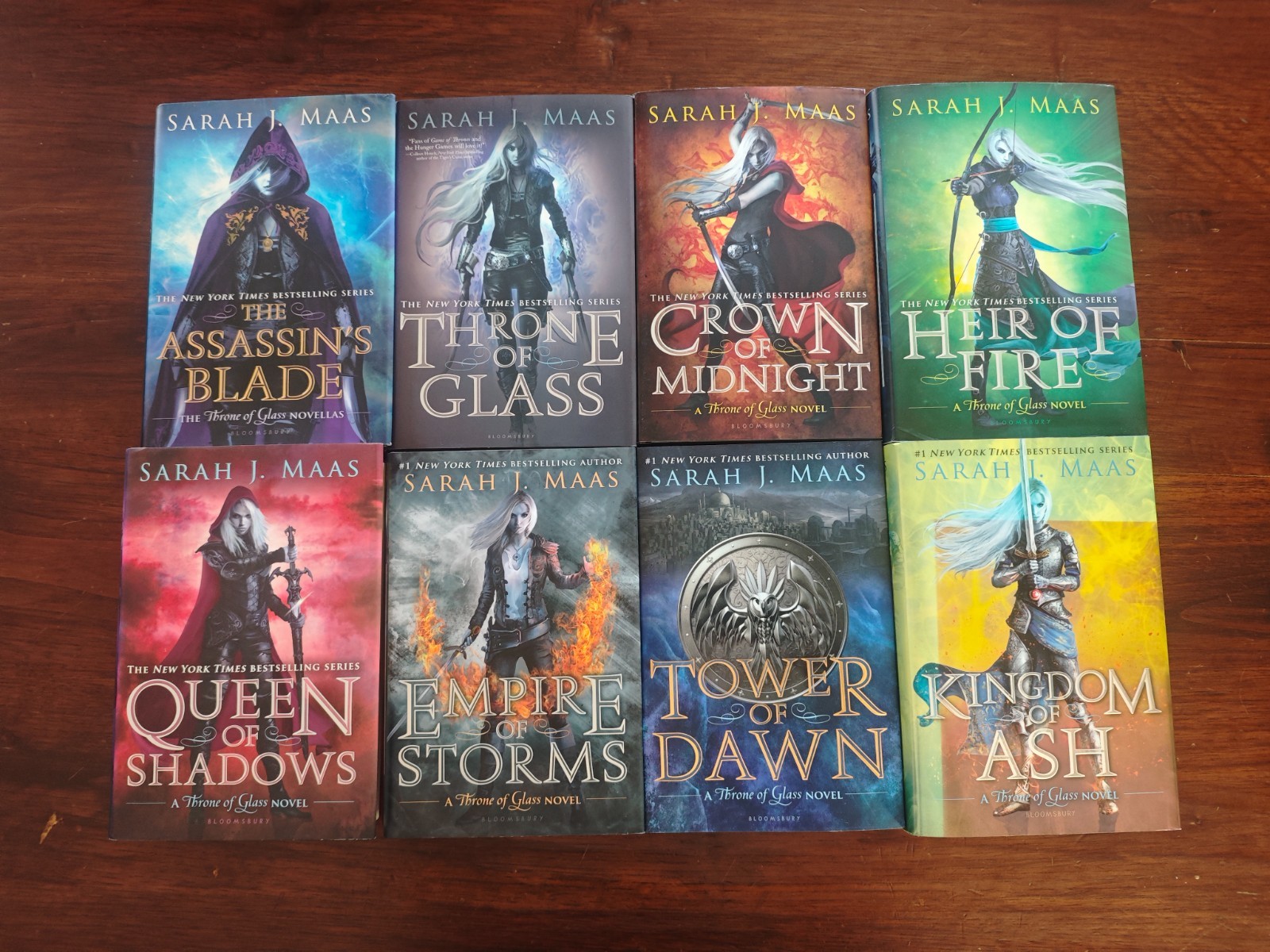 THRONE OF GLASS COMPLETE HARDCOVER SET – ORIGINAL OOP COVERS – SARAH J. MAAS