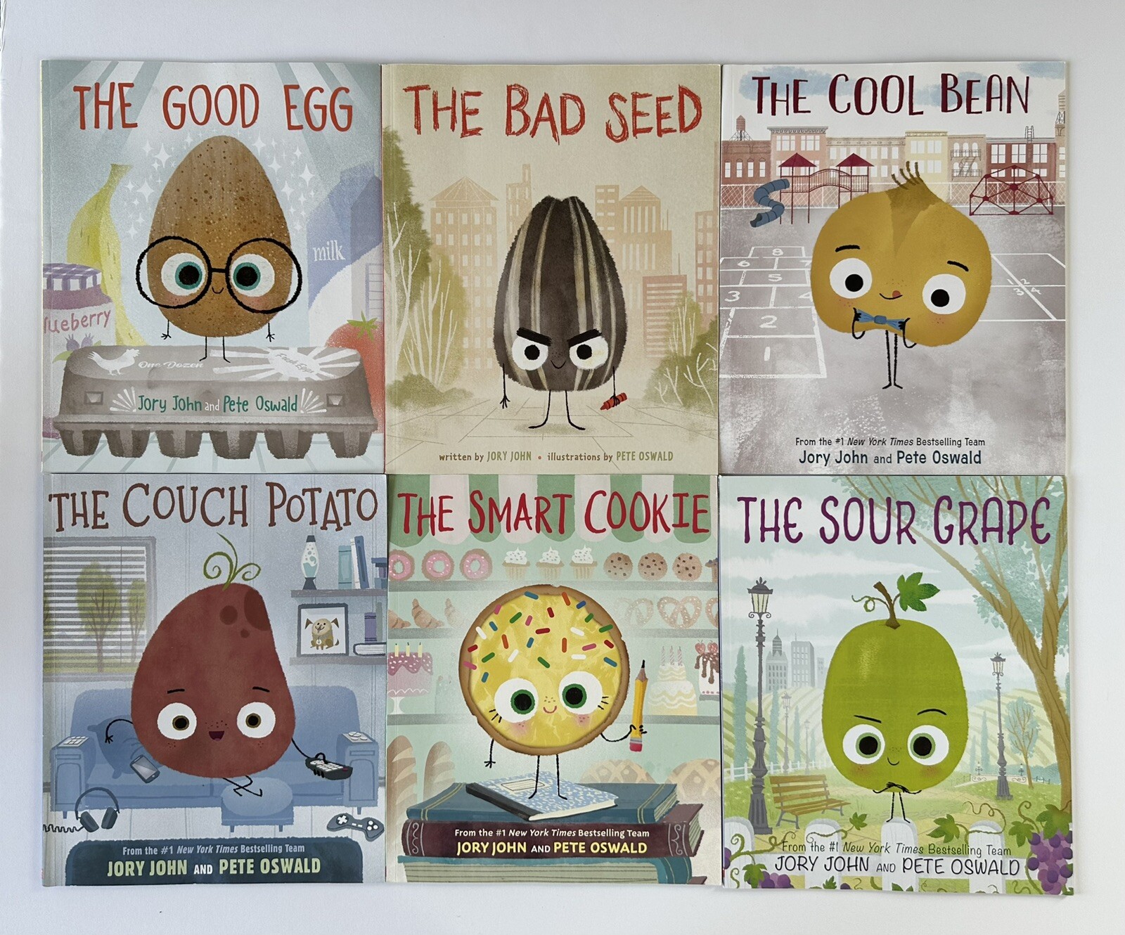 Good Egg-Bad Seed-Cool Bean-Couch Potato-Smart Cookie-Sour Grape Kids Book Lot 6