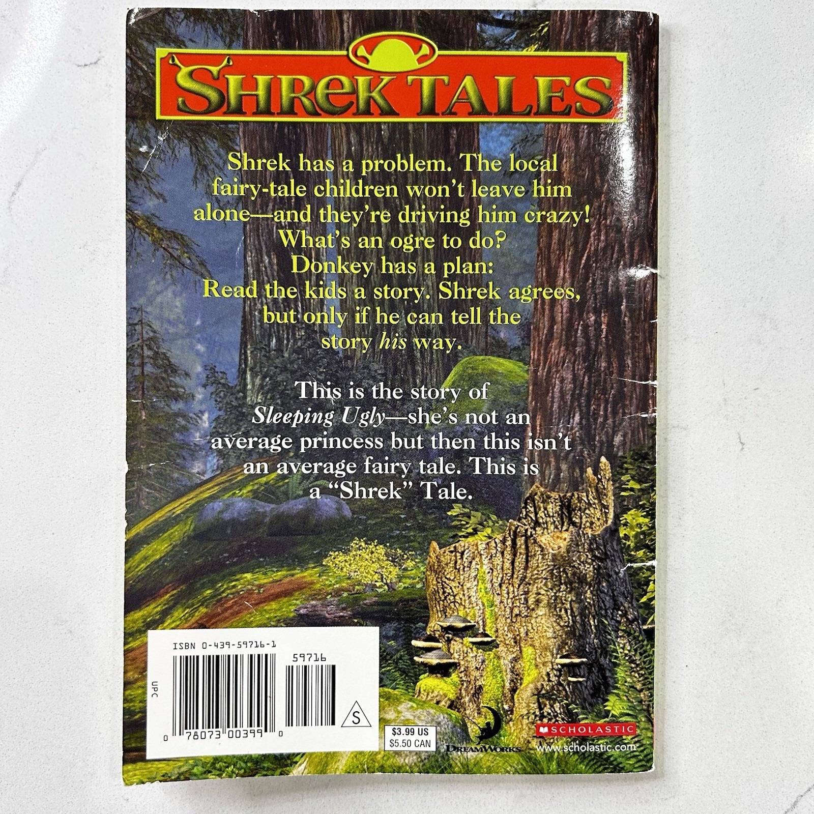 Shrek Tales Sleeping Ugly Scholastic Paperback DreamWorks Kids Book Humor