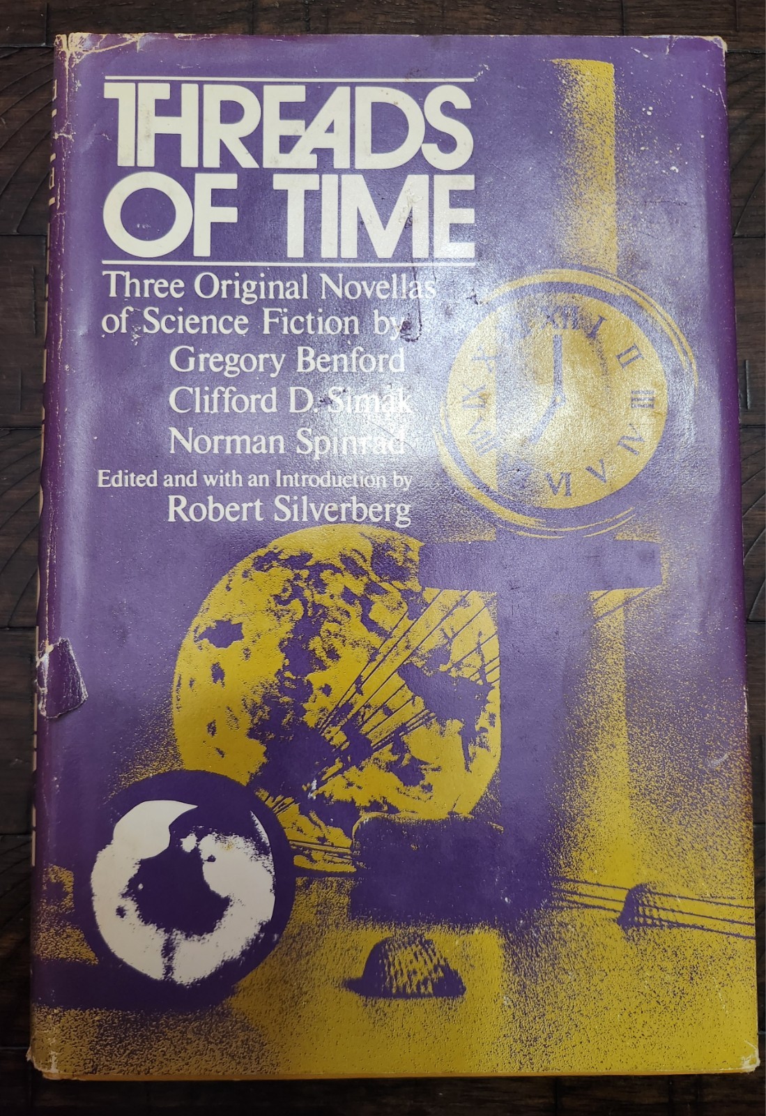 1974 Threads of Time HCDJ Vintage Sci-Fi BCE Robert Silverberg Benford Simak