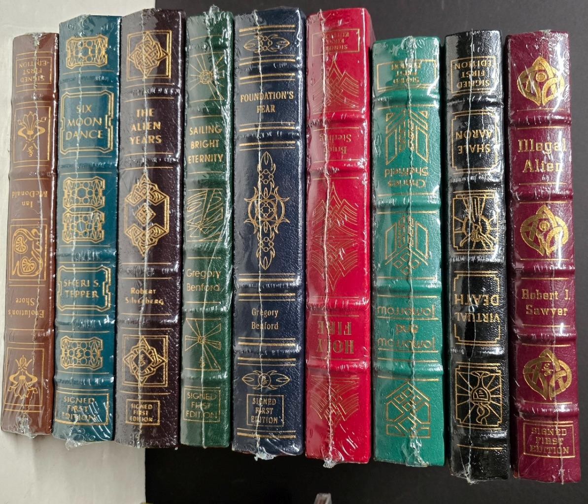 LOT OF 9 FIRST 1ST EDITION SIGNED EASTON PRESS BOOKS TOMORROW AND NEW SEALED