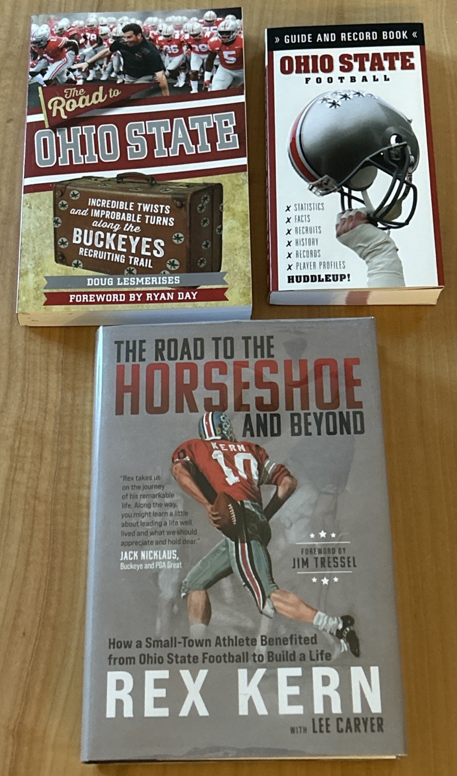 Ohio State Buckeyes NCAA Football HC & PB Book Lot Of 3 Different