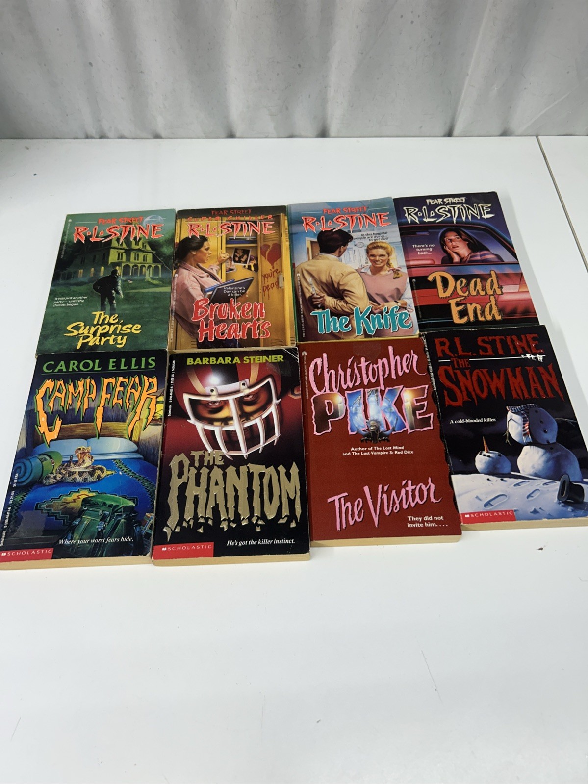 Vintage YA Horror RL Stine Barbara Steiner Christopher Pike Carol Ellis Lot Of 8
