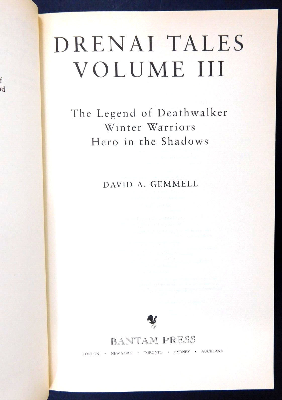 DAVID GEMMELL Volume 3 DRENAI TALES Trade SC DEATH, WARRIERS & SHADOWS 944 pages