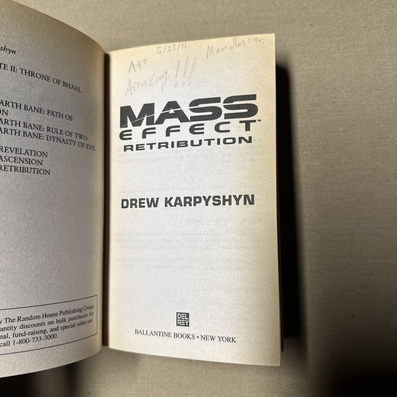 Mass Effect Ser.: Mass Effect: Retribution by Drew Karpyshyn + Revelation