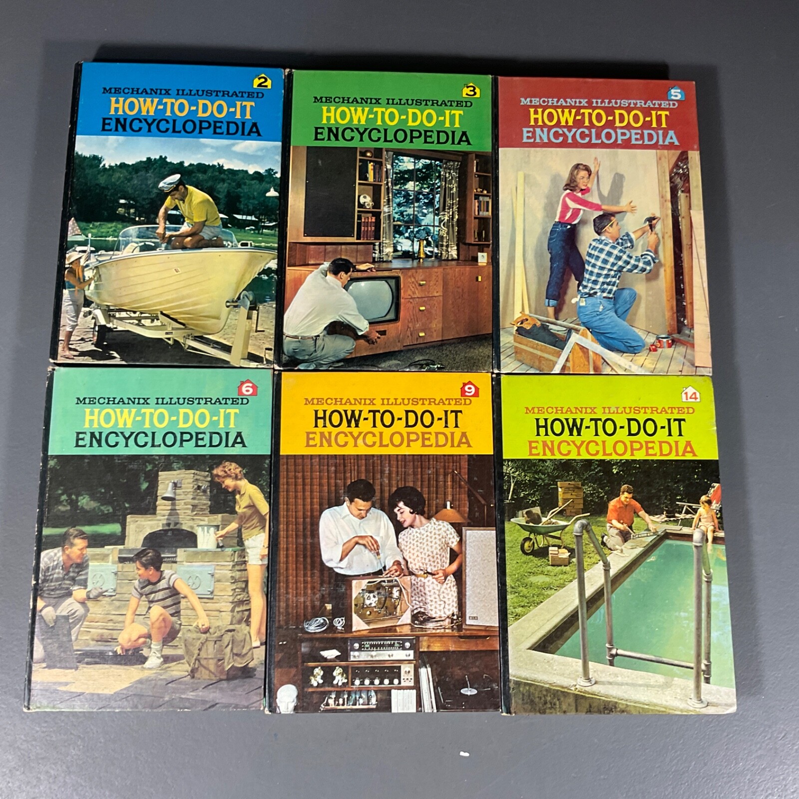 LOT OF 6 – Mechanix Illustrated How-To-Do-It Encyclopedias Golden Press HC Books