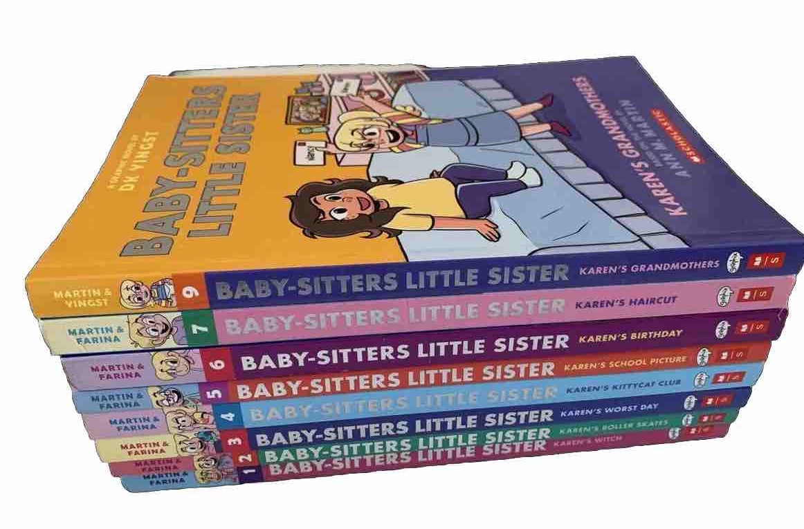 The Baby Sitters Club Little Sisters Books Lot #1-7 + 9 Graphic Novel Paperbacks