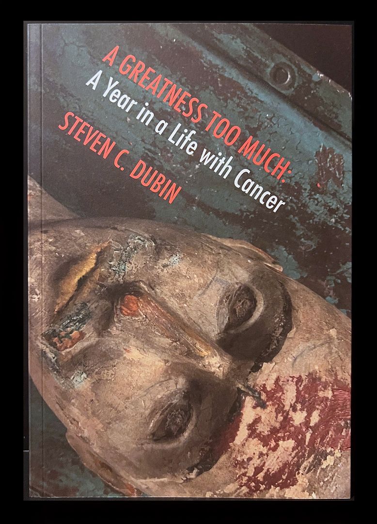 2021 Book, A Greatness Too Much: A Year in a Life with Cancer, Steven C. Dubin