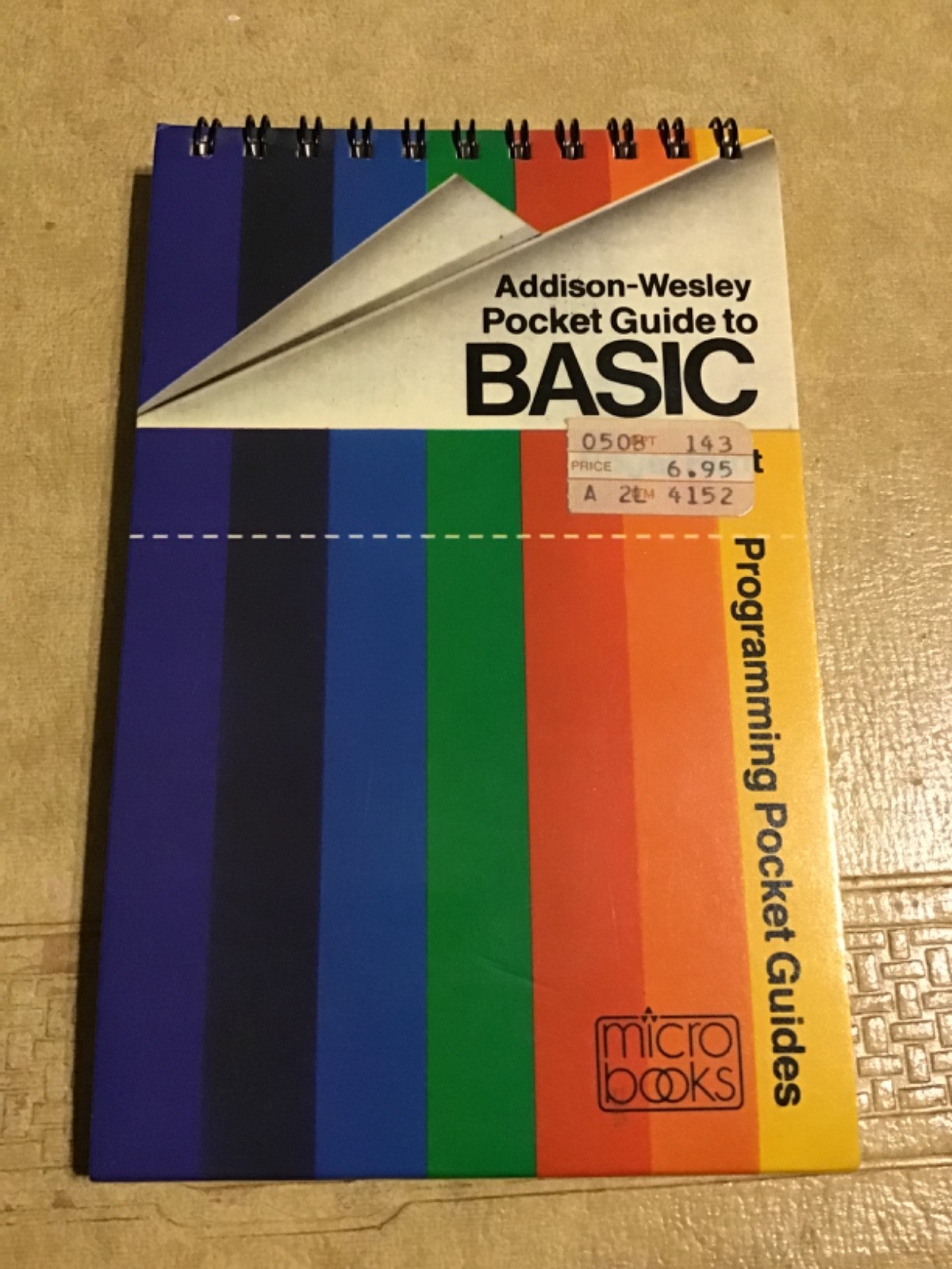 Addison-Wesley Pocket Guide to BASIC, Computer Programming, 1982 Micro Books