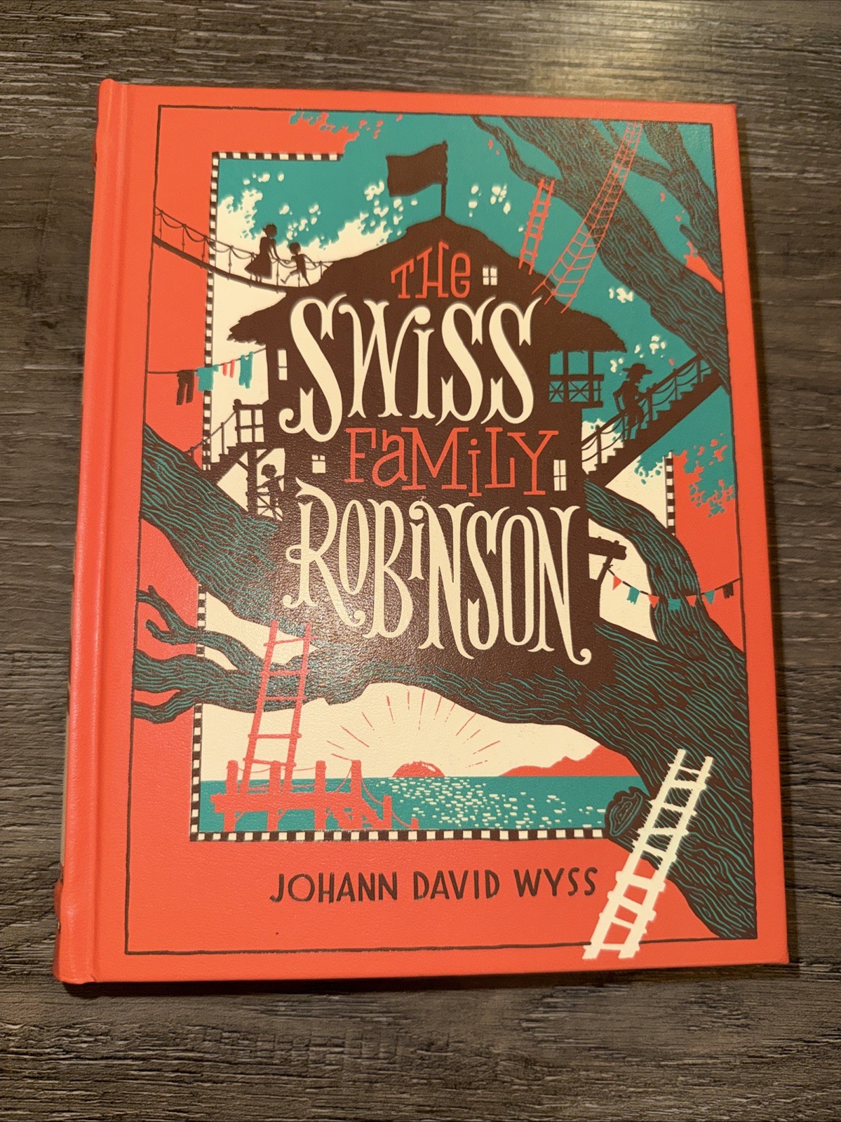 Swiss Family Robinson Barnes Noble Collectible Edition Leather Gilt 1st Printing